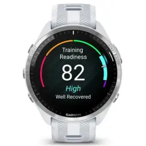 Смарт-годинник Garmin Forerunner 965 Titanium Bezel with Whitestone Case and Whitestone/Powder Gray Silicone Band (010-02809-01/11)