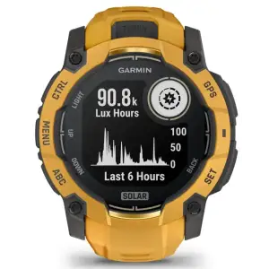 Смарт-годинник Garmin Instinct 3 50mm Solar Sunburst with Sunburst/Gray Band (010-02935-02/42)