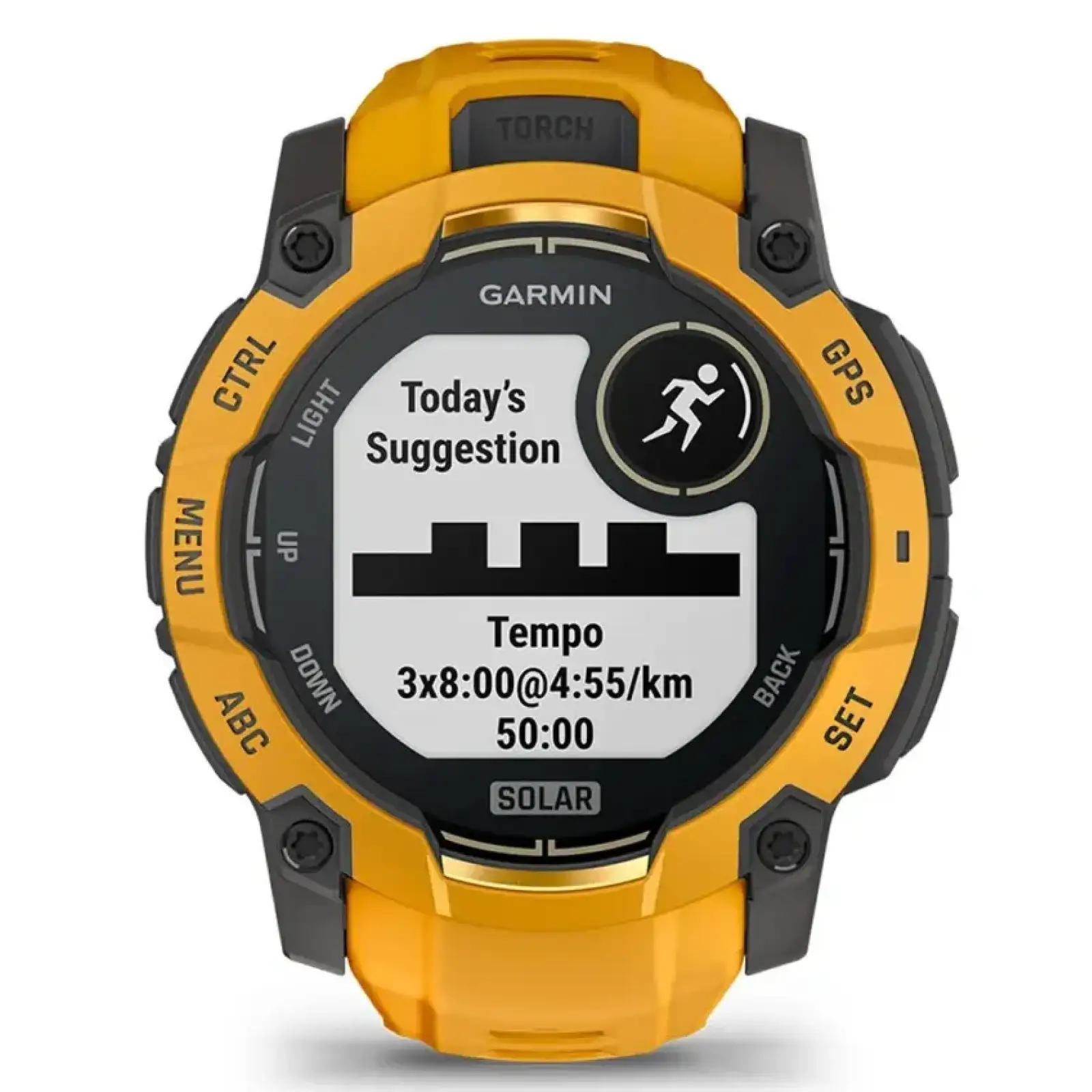 Смарт-годинник Garmin Instinct 3 50mm Solar Sunburst with Sunburst/Gray Band (010-02935-02/42)
