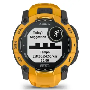 Смарт-годинник Garmin Instinct 3 50mm Solar Sunburst with Sunburst/Gray Band (010-02935-02/42)