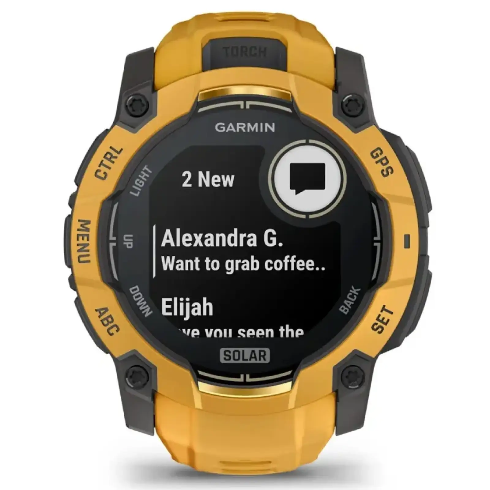 Смарт-годинник Garmin Instinct 3 50mm Solar Sunburst with Sunburst/Gray Band (010-02935-02/42)