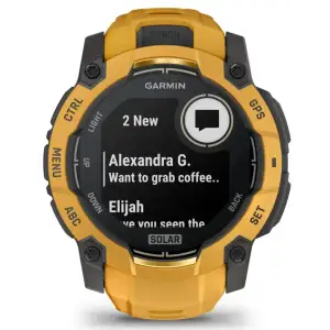 Смарт-годинник Garmin Instinct 3 50mm Solar Sunburst with Sunburst/Gray Band (010-02935-02/42)