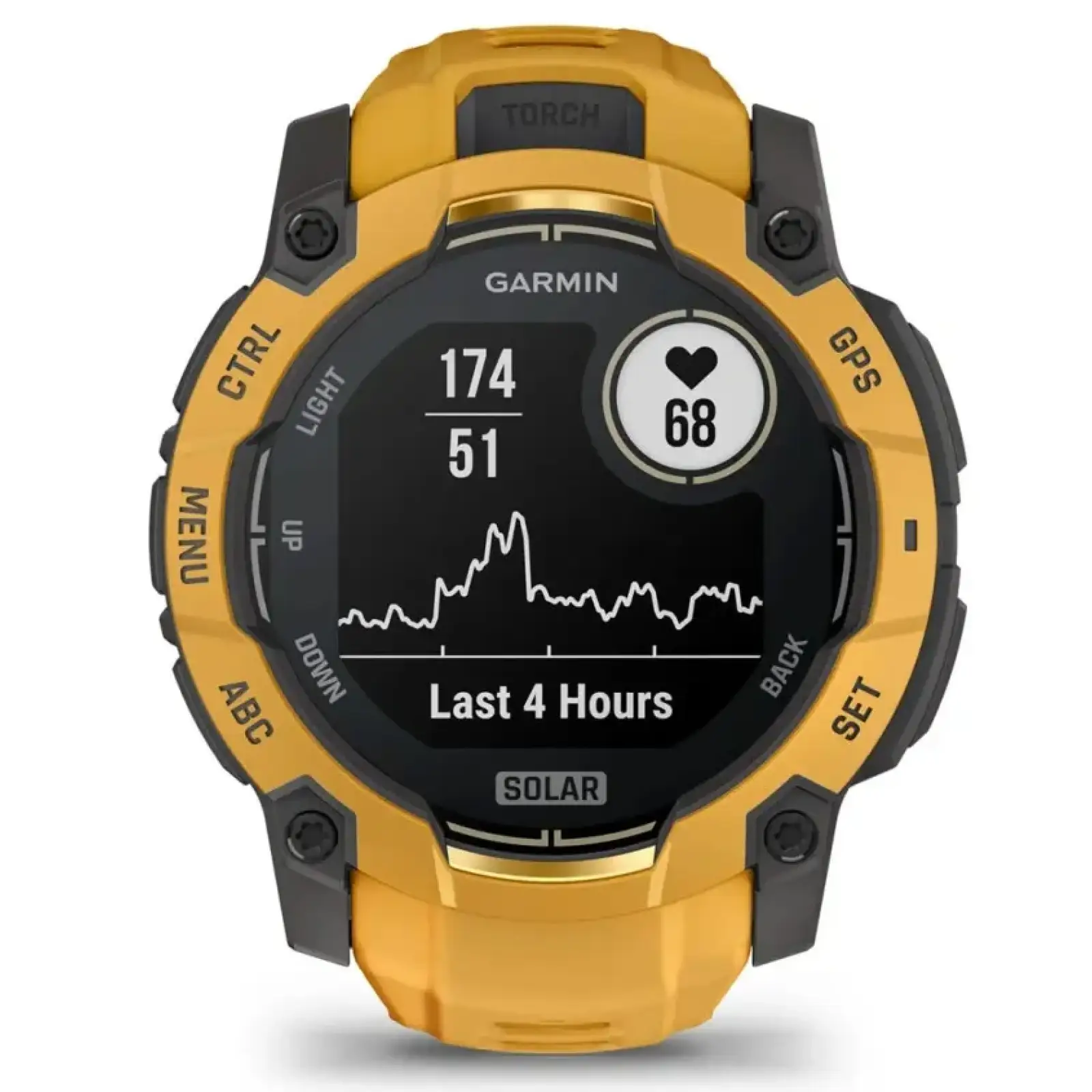 Смарт-годинник Garmin Instinct 3 50mm Solar Sunburst with Sunburst/Gray Band (010-02935-02/42)