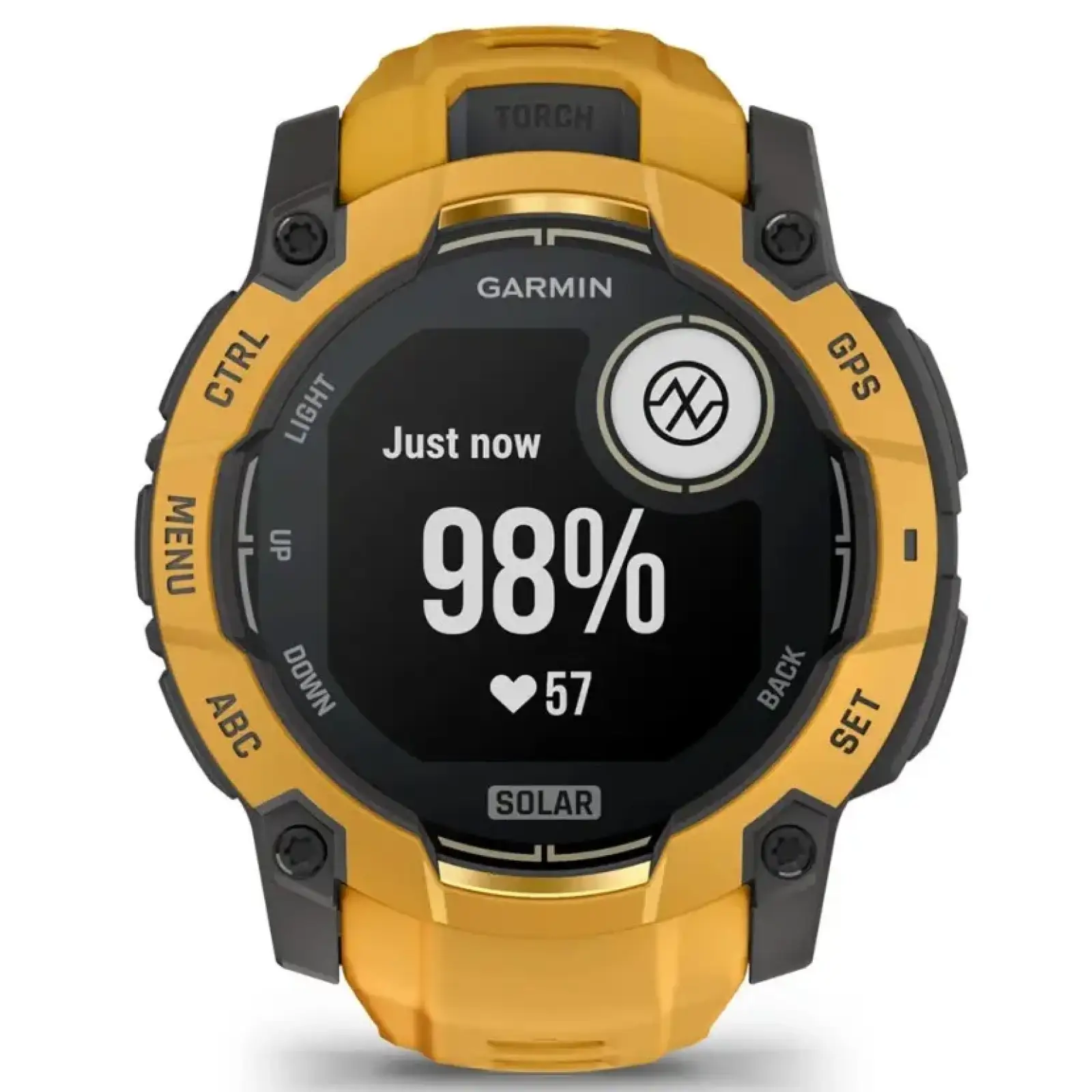 Смарт-годинник Garmin Instinct 3 50mm Solar Sunburst with Sunburst/Gray Band (010-02935-02/42)