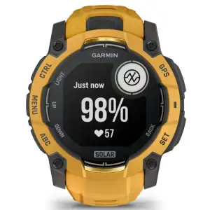 Смарт-годинник Garmin Instinct 3 50mm Solar Sunburst with Sunburst/Gray Band (010-02935-02/42)