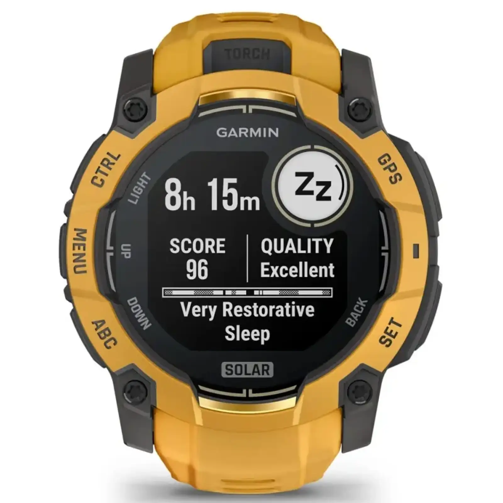 Смарт-годинник Garmin Instinct 3 50mm Solar Sunburst with Sunburst/Gray Band (010-02935-02/42)
