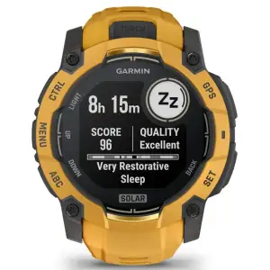 Смарт-годинник Garmin Instinct 3 50mm Solar Sunburst with Sunburst/Gray Band (010-02935-02/42)