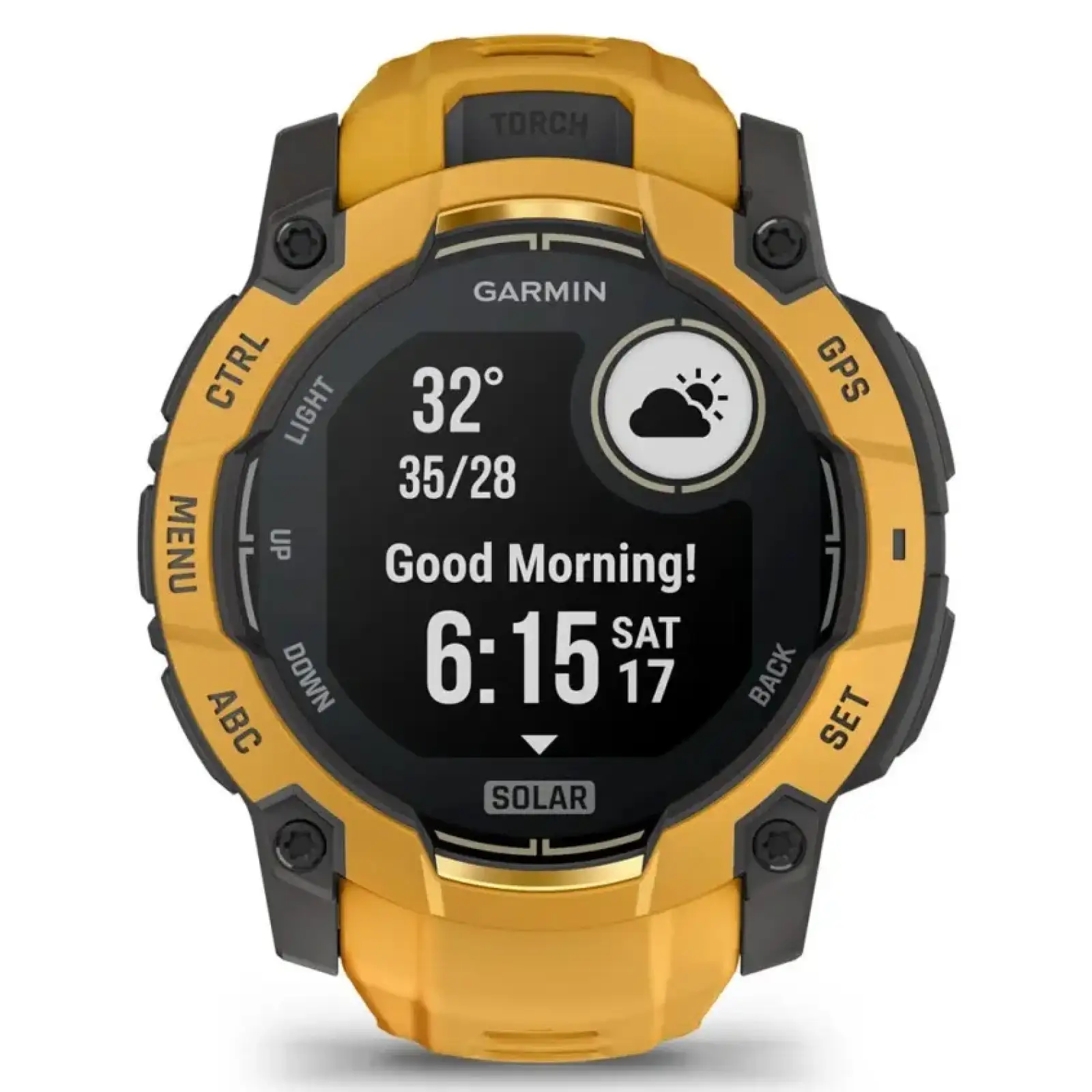 Смарт-годинник Garmin Instinct 3 50mm Solar Sunburst with Sunburst/Gray Band (010-02935-02/42)