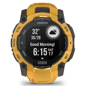 Смарт-годинник Garmin Instinct 3 50mm Solar Sunburst with Sunburst/Gray Band (010-02935-02/42)