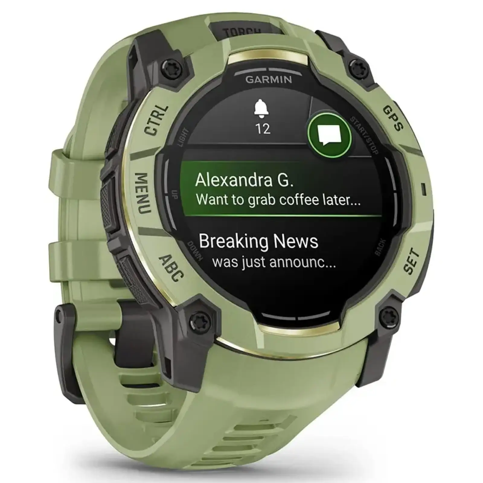 Смарт-годинник Garmin Instinct 3 50mm AMOLED Green with Fern Green Band (010-03020-02)