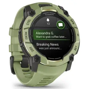 Смарт-годинник Garmin Instinct 3 50mm AMOLED Green with Fern Green Band (010-03020-02)