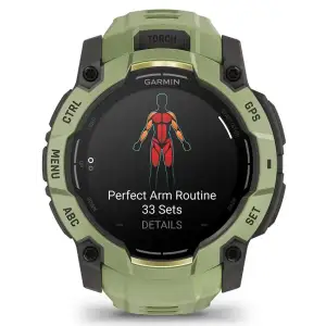 Смарт-годинник Garmin Instinct 3 50mm AMOLED Green with Fern Green Band (010-03020-02)
