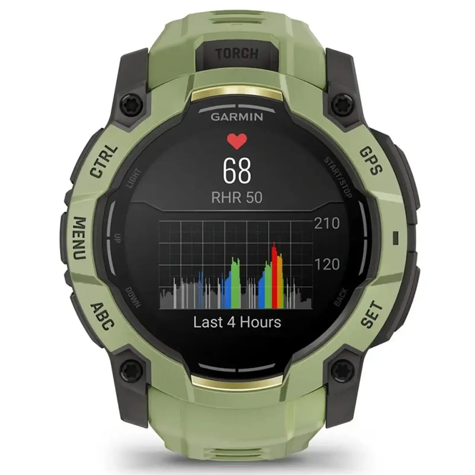 Смарт-годинник Garmin Instinct 3 50mm AMOLED Green with Fern Green Band (010-03020-02)