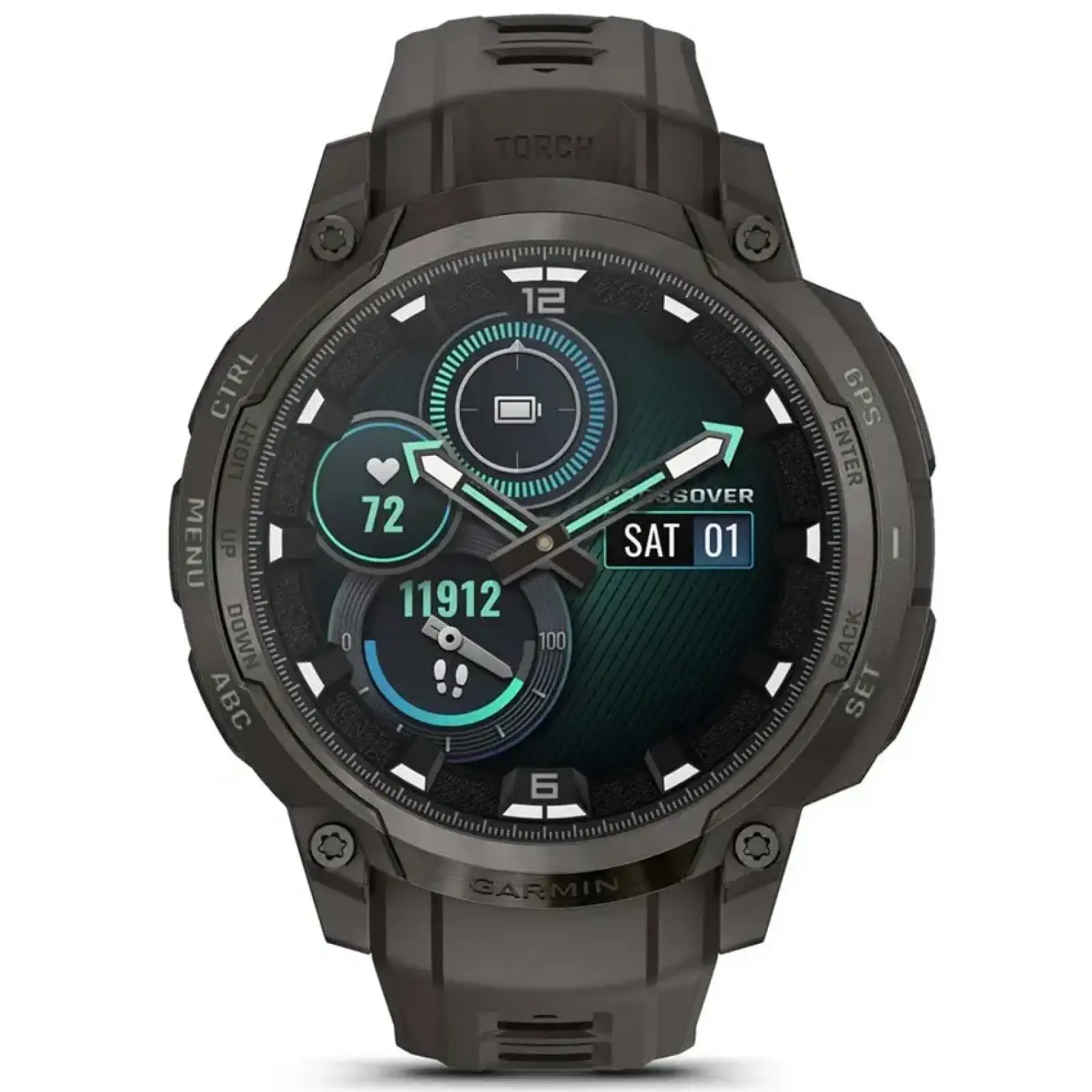 Смарт-годинник Garmin Instinct Crossover AMOLED Charcoal (010-03398-00)