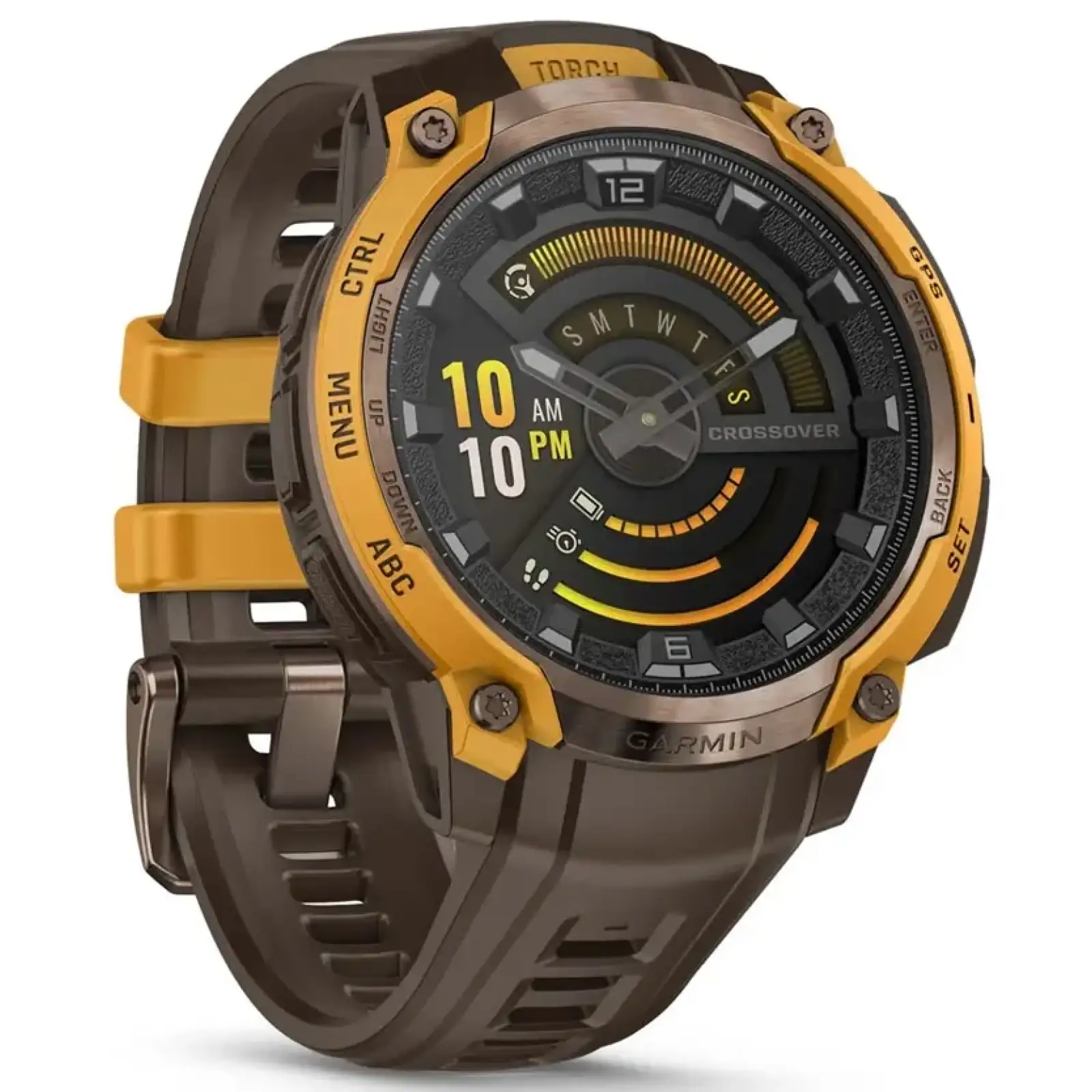 Смарт-годинник Garmin Instinct Crossover AMOLED Bronze/Sunburst (010-03398-01)