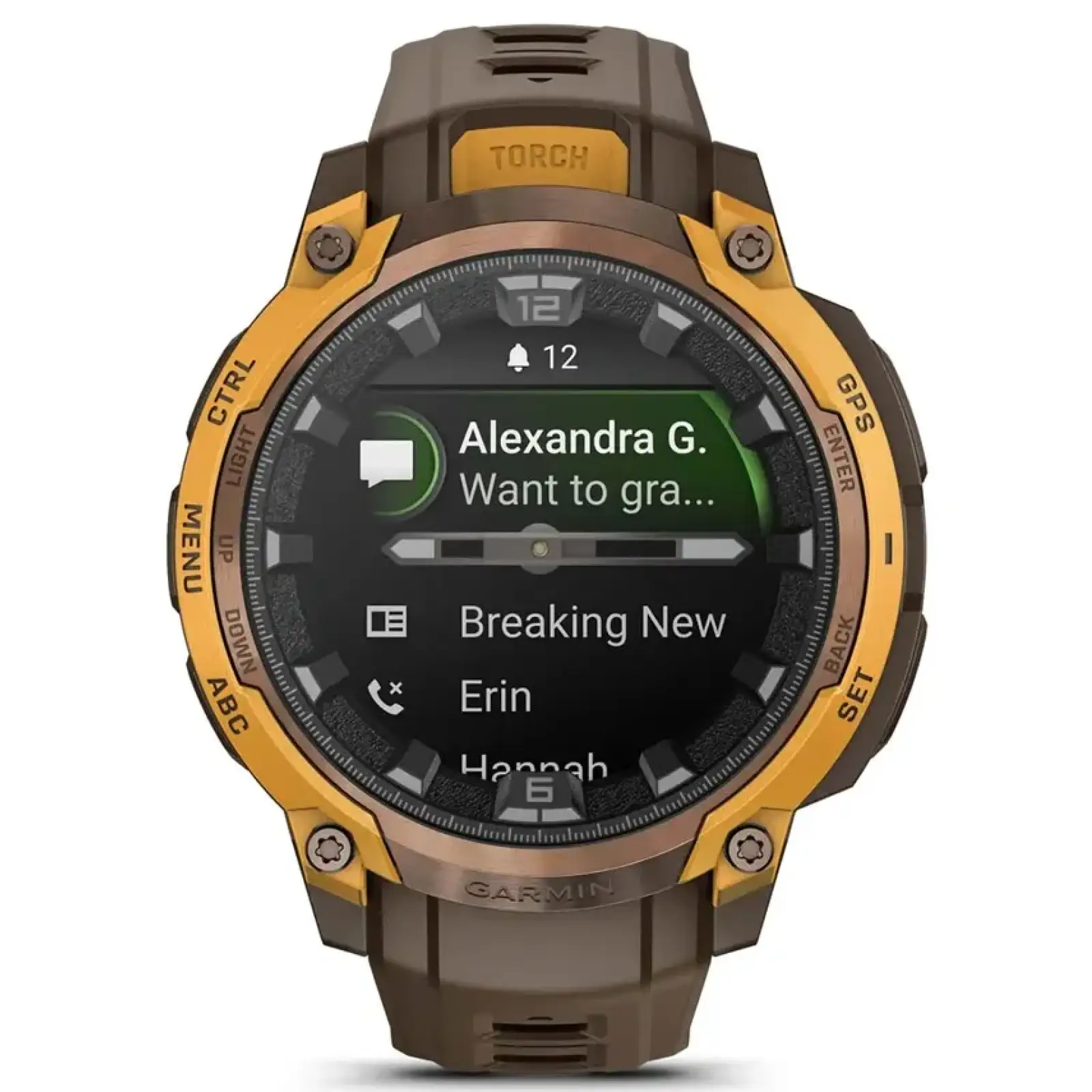 Смарт-годинник Garmin Instinct Crossover AMOLED Bronze/Sunburst (010-03398-01)