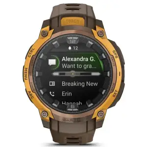 Смарт-годинник Garmin Instinct Crossover AMOLED Bronze/Sunburst (010-03398-01)