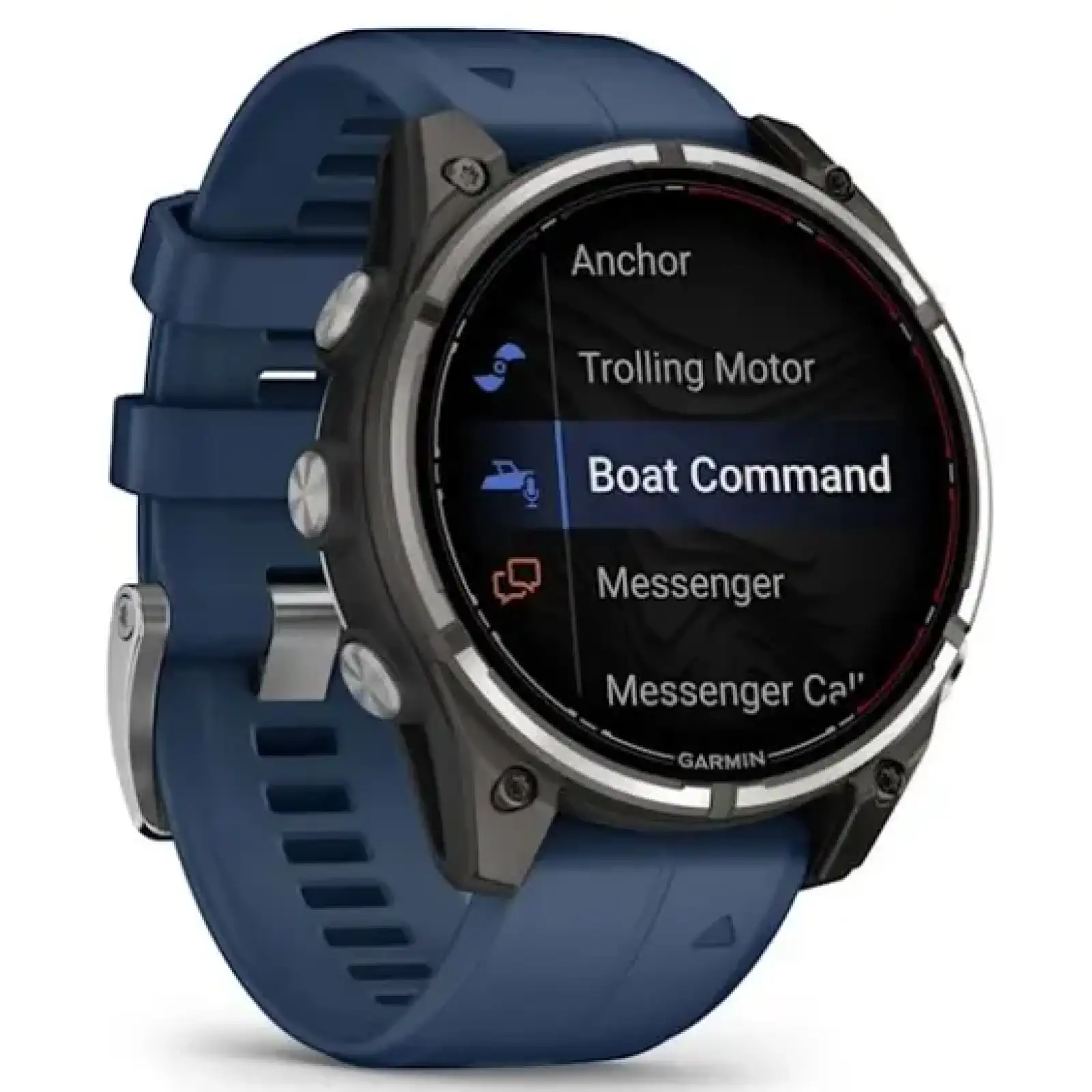 Смарт-годинник Garmin Quatix 8 Pro 47 mm AMOLED Marine GPS Titanium with Blue Silicone Band (010-03198-50)
