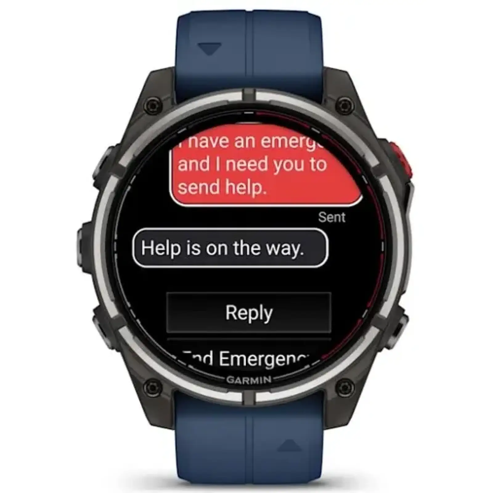 Смарт-годинник Garmin Quatix 8 Pro 47 mm AMOLED Marine GPS Titanium with Blue Silicone Band (010-03198-50)