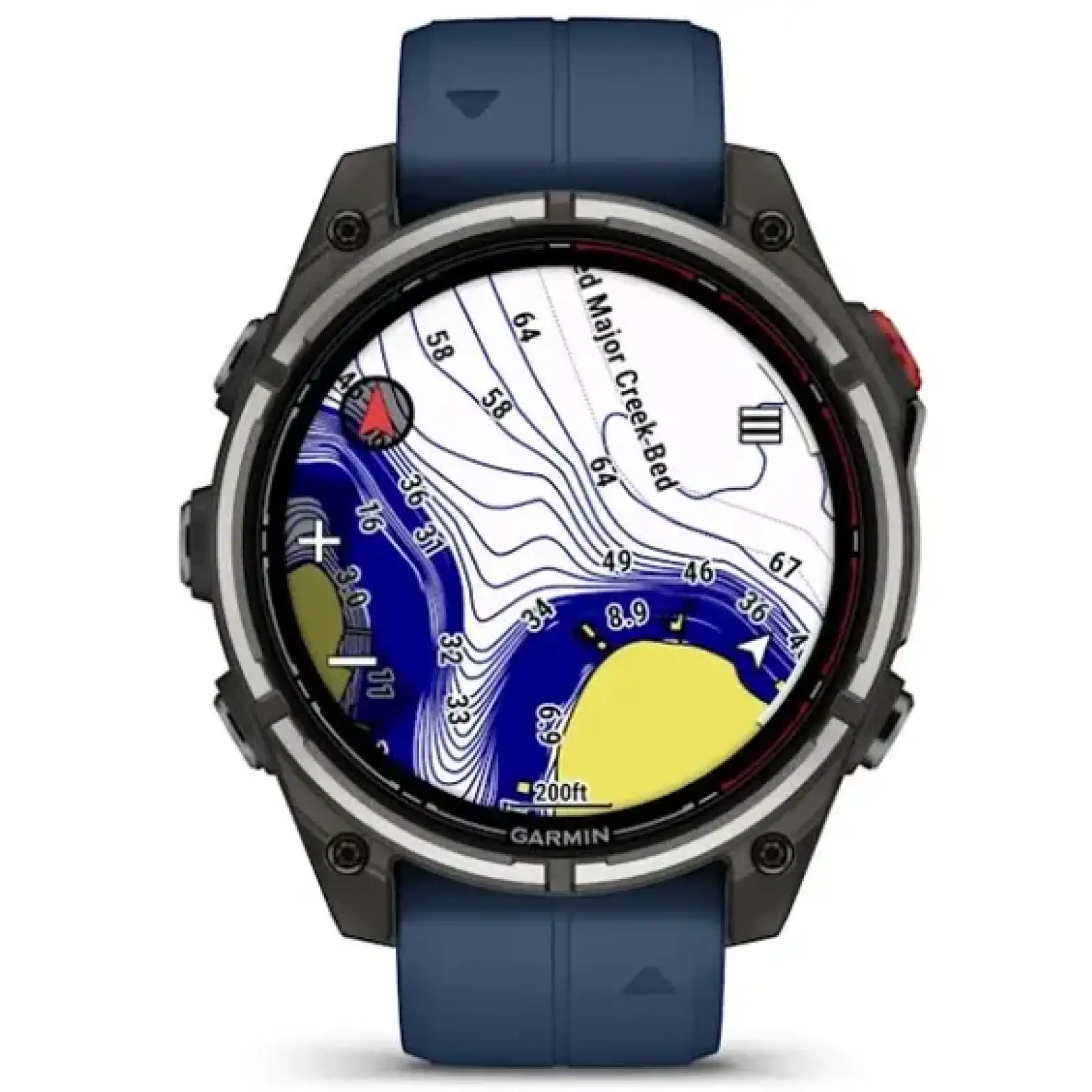Смарт-годинник Garmin Quatix 8 Pro 47 mm AMOLED Marine GPS Titanium with Blue Silicone Band (010-03198-50)