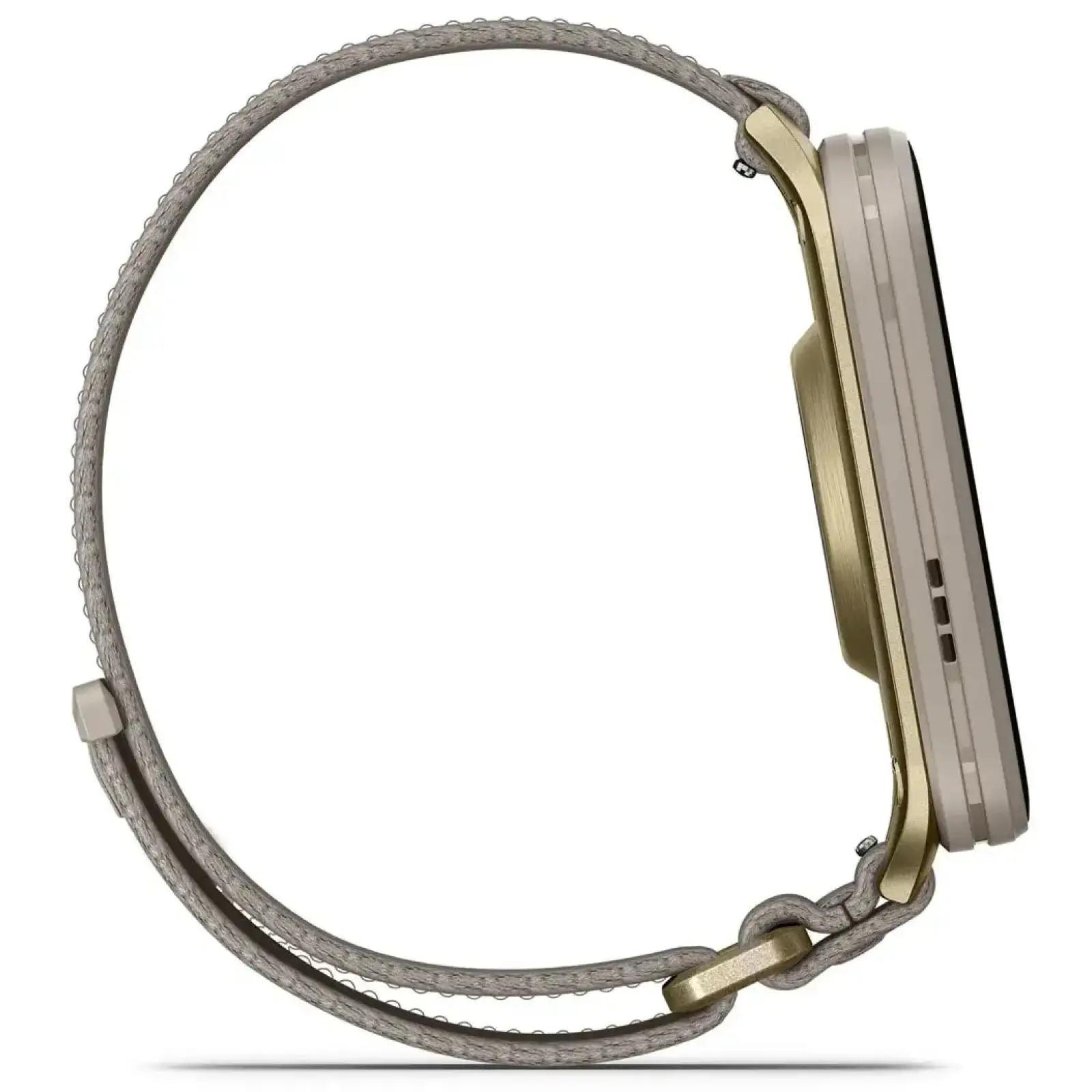 Смарт-часы Garmin Venu X1 Soft Gold with Titanium Caseback and French Gray Nylon Band (010-02980-33) UA