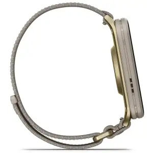 Смарт-часы Garmin Venu X1 Soft Gold with Titanium Caseback and French Gray Nylon Band (010-02980-33) UA