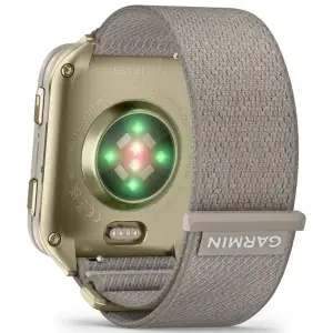 Смарт-часы Garmin Venu X1 Soft Gold with Titanium Caseback and French Gray Nylon Band (010-02980-33) UA