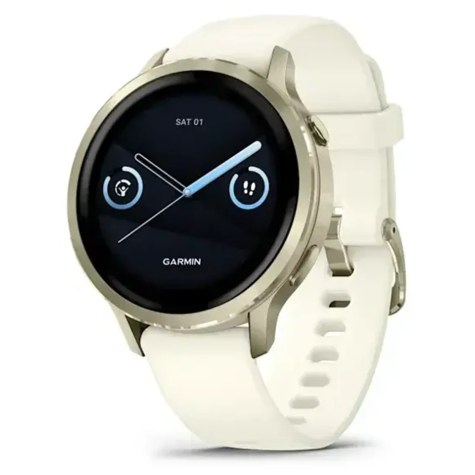 Смарт-годинник Garmin Venu 4 41mm Lunar Gold with Bone Silicone Band (010-03013-00)