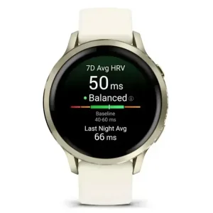 Смарт-годинник Garmin Venu 4 41mm Lunar Gold with Bone Silicone Band (010-03013-00)