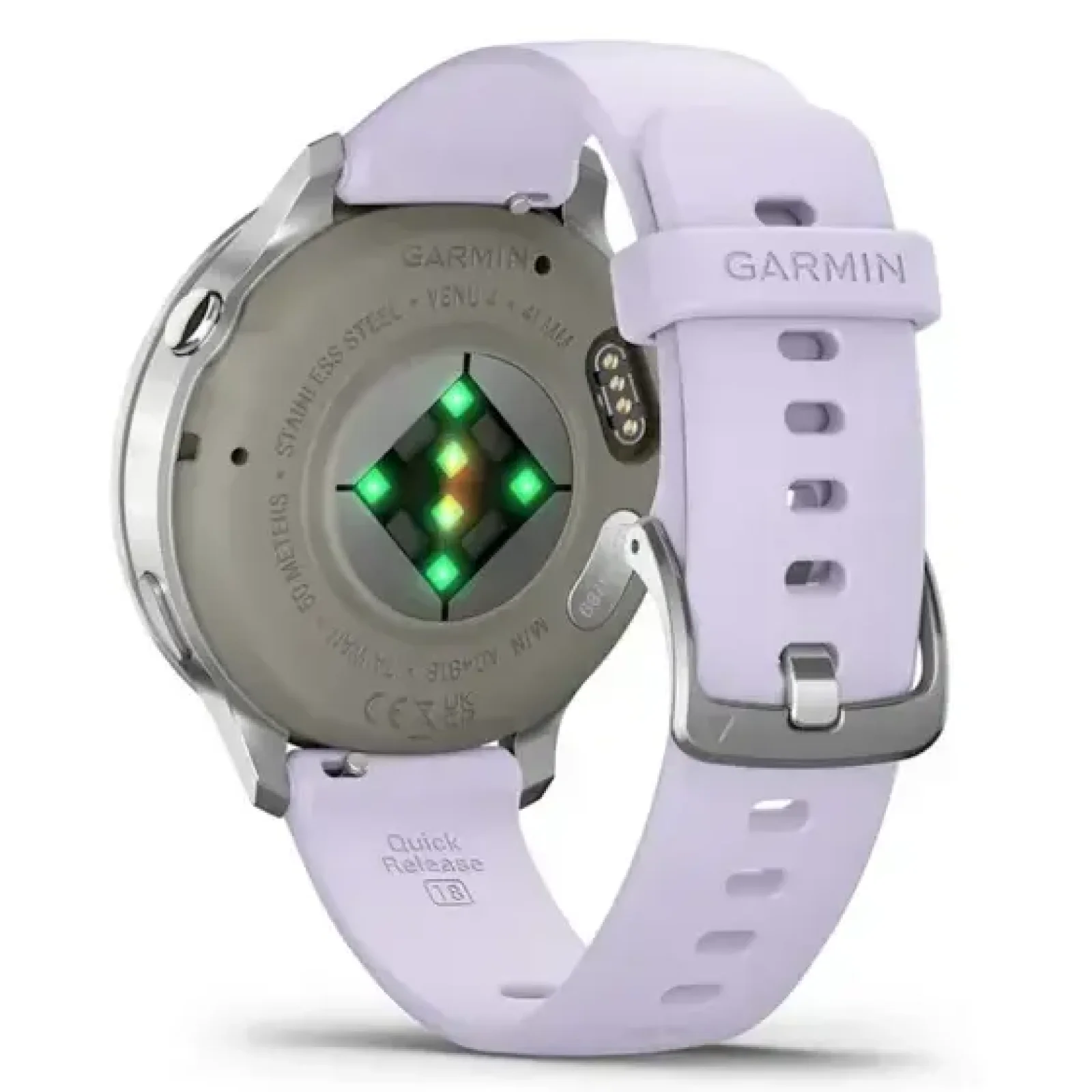 Смарт-годинник Garmin Venu 4 41mm Silver with Periwinkle Silicone Band (010-03013-01)