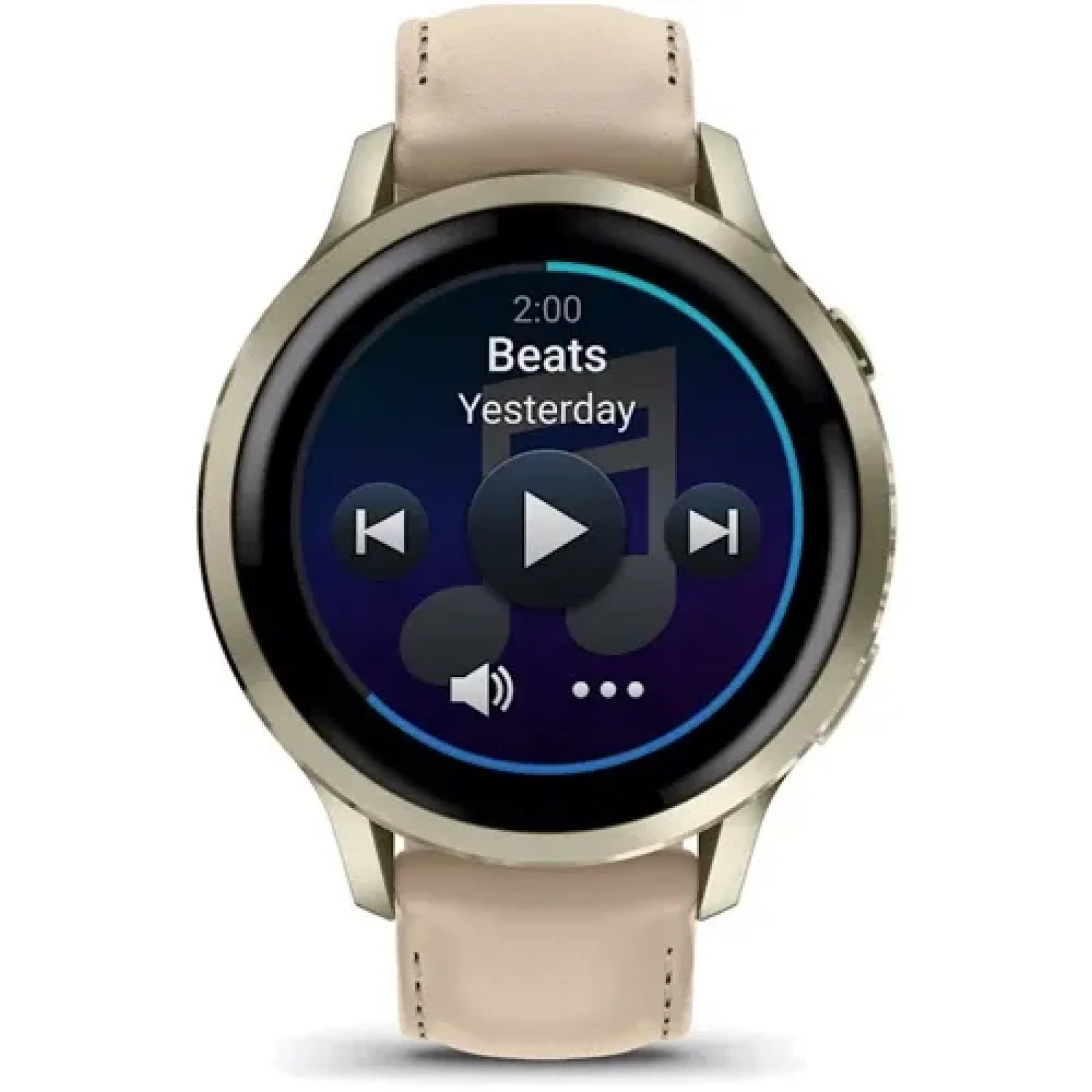 Смарт-годинник Garmin Venu 4 41mm Lunar Gold with Light Sand Leather Band (010-03013-03)