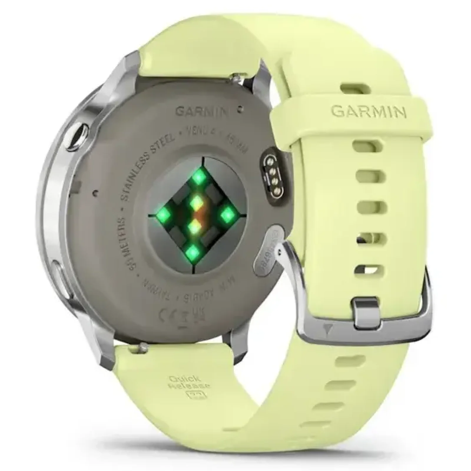 Смарт-годинник Garmin Venu 4 45mm Silver with Citron Silicone Band (010-03014-02)