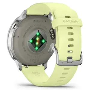 Смарт-годинник Garmin Venu 4 45mm Silver with Citron Silicone Band (010-03014-02)