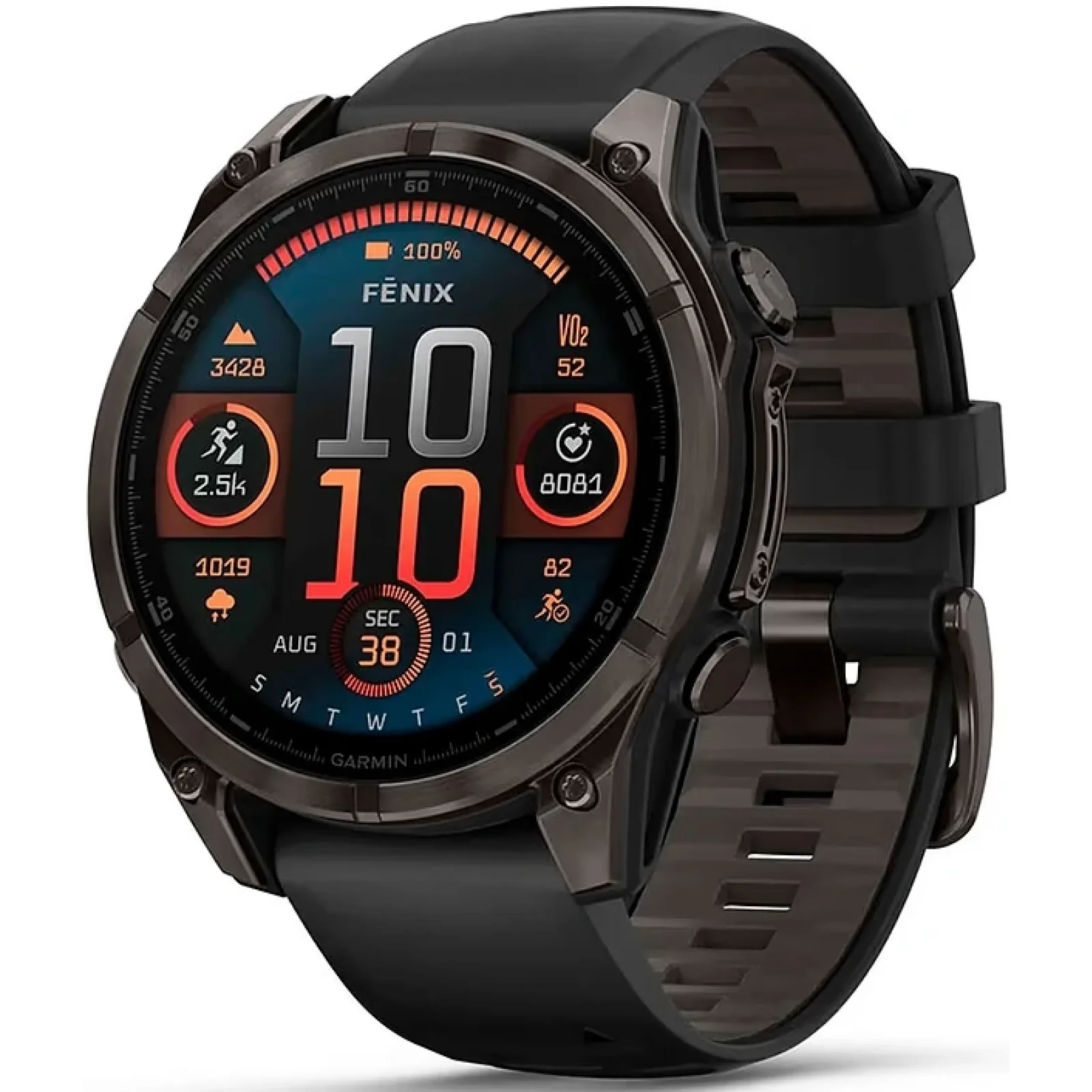 Смарт-часы Garmin Fenix 8 Pro 47 mm AMOLED Carbon Gray DLC Titanium with Black/Pebble Gray (010-03198-00/01)