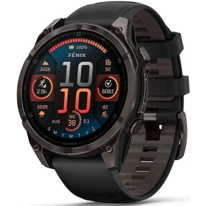 Смарт-часы Garmin Fenix 8 Pro 47 mm AMOLED Carbon Gray DLC Titanium with Black/Pebble Gray (010-03198-00/01)