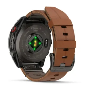 Смарт-часы Garmin Fenix 8 Pro 47 mm AMOLED Carbon Gray DLC Titanium with Chestnut Leather Band (010-03198-40)