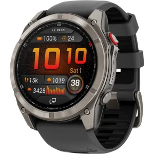 Смарт-часы Garmin Fenix 8 Pro 51 mm AMOLED Titanium with Graphite/Black Silicone Band (010-03199-10/11)