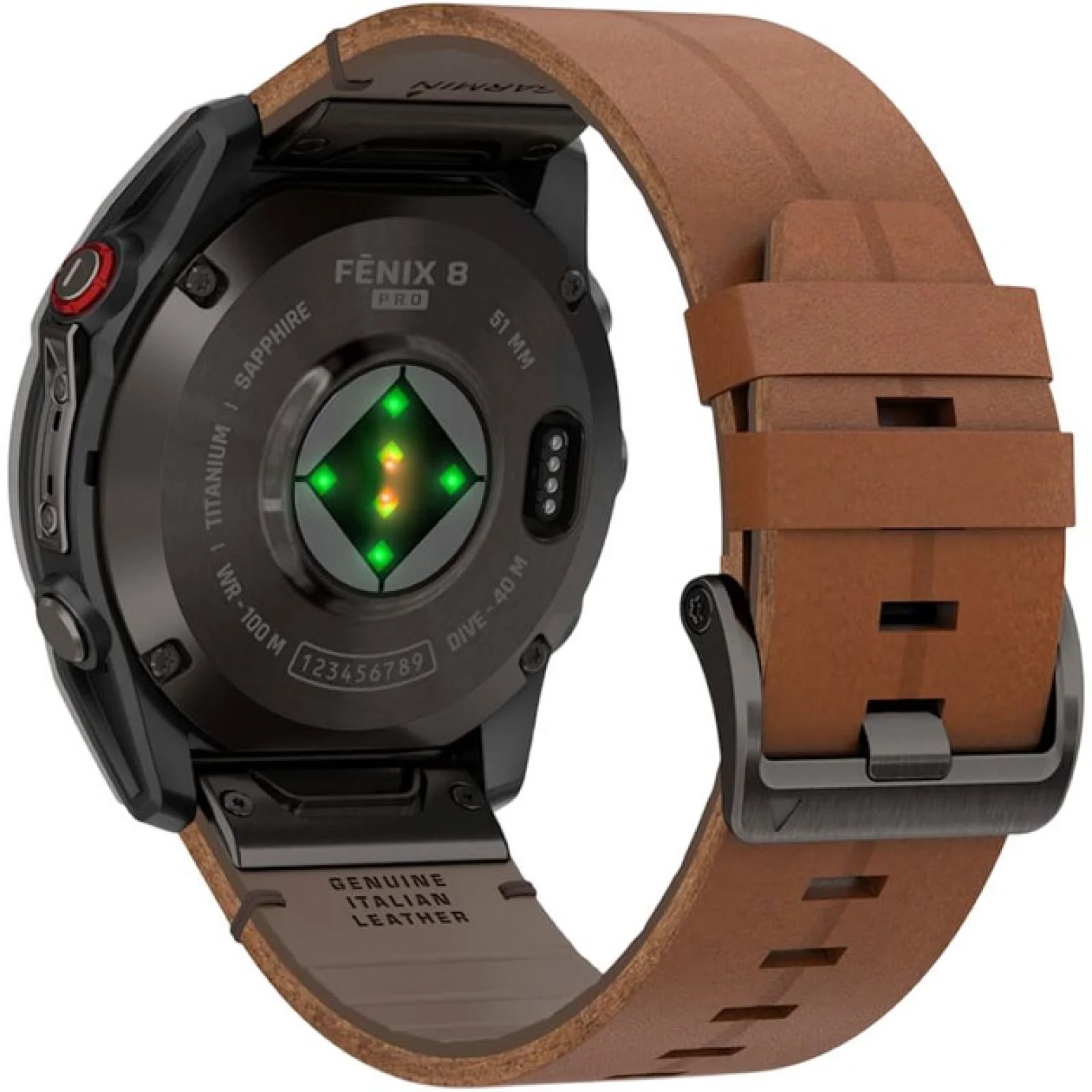 Смарт-часы Garmin Fenix 8 Pro 51 mm AMOLED Titanium with Chestnut Leather Band (010-03199-40)