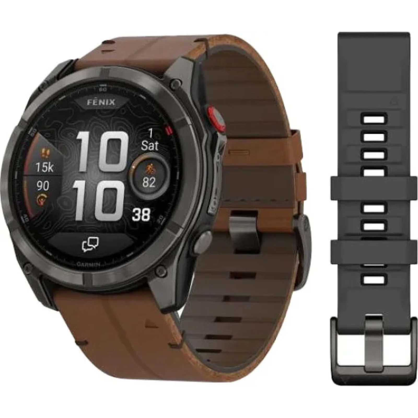 Смарт-часы Garmin Fenix 8 Pro 51 mm AMOLED Titanium with Chestnut Leather Band (010-03199-40)