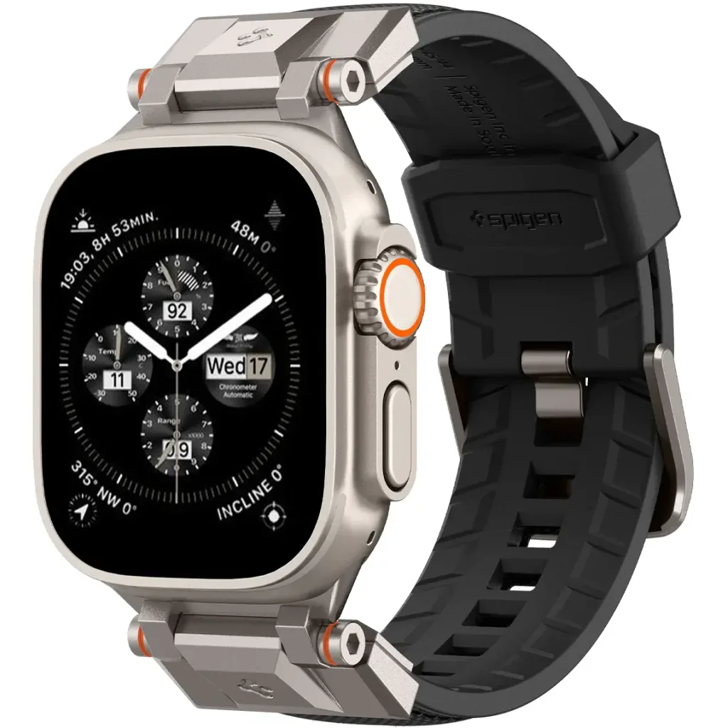 Ремінець Spigen DuraPro Armor Watch Band для Apple Watch 49mm/45mm/44mm/42mm Black (AMP06065)