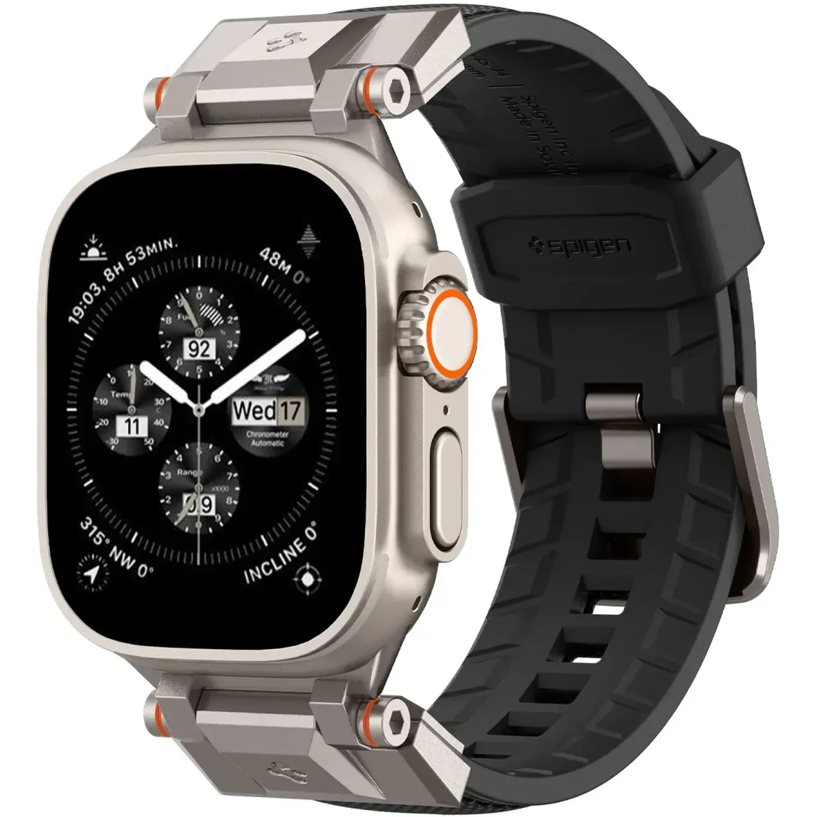 Ремінець Spigen DuraPro Armor Watch Band для Apple Watch 49mm/45mm/44mm/42mm Black (AMP06065)