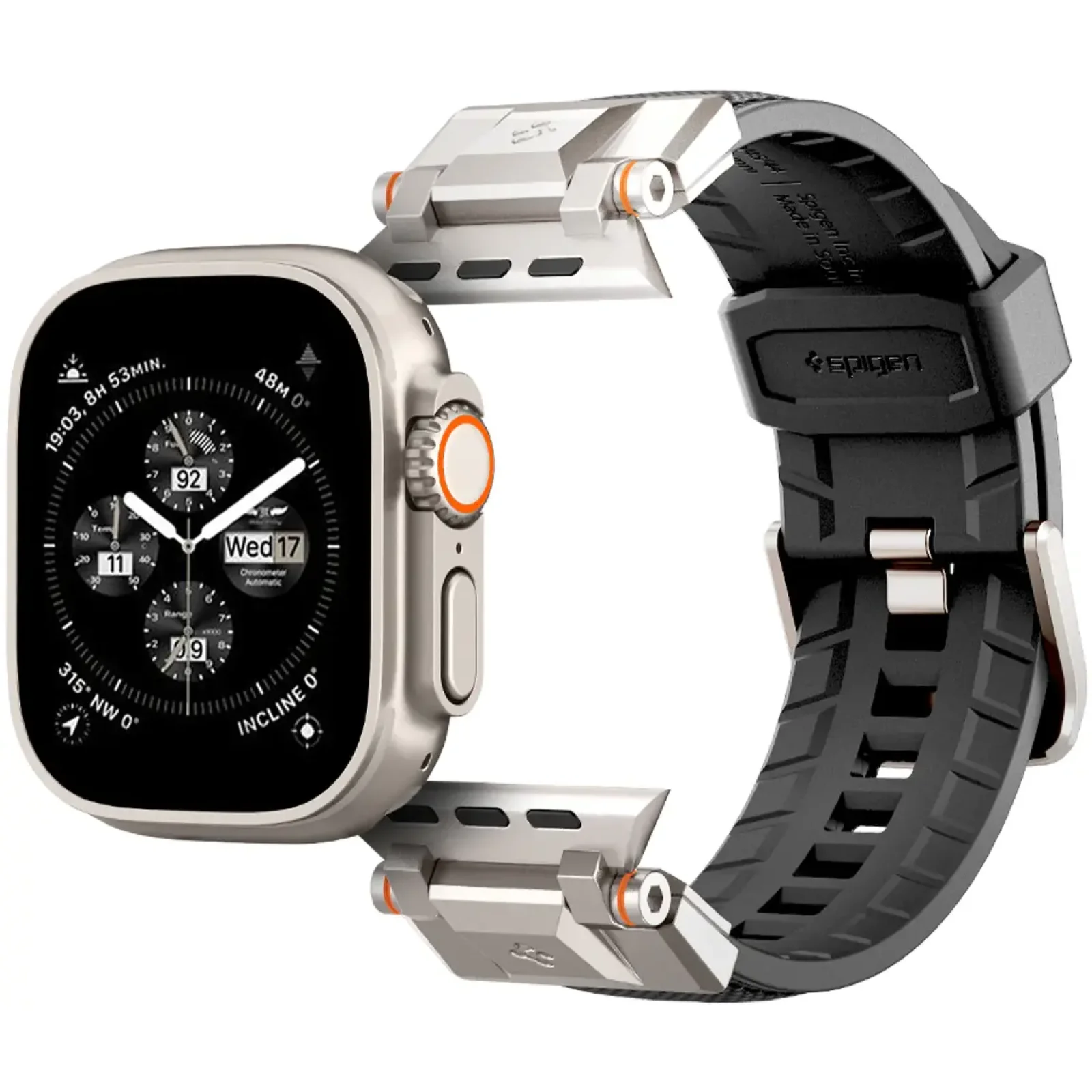 Ремінець Spigen DuraPro Armor Watch Band для Apple Watch 49mm/45mm/44mm/42mm Black (AMP06065)
