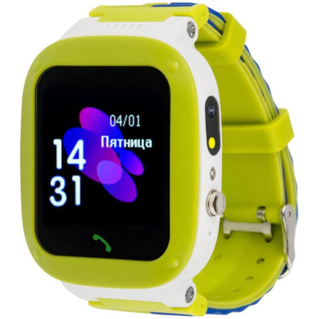 Дитячий смарт-годинник AmiGo GO004 Splashproof Camera+LED Green UA