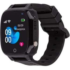 Дитячий годинник AmiGo GO008 Milky GPS WIFI Black UA