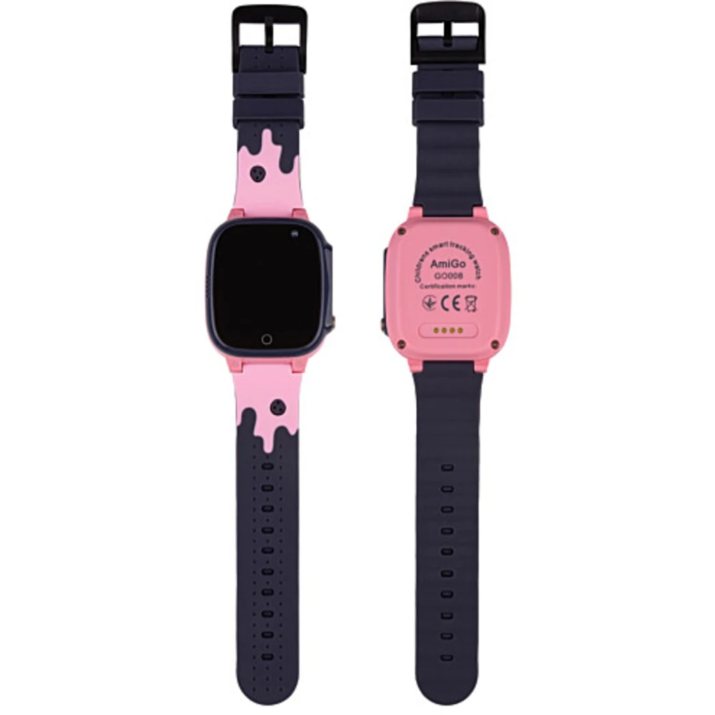 Детские смарт-часы с GPS трекером AmiGo GO008 Milky GPS WIFI Pink UA