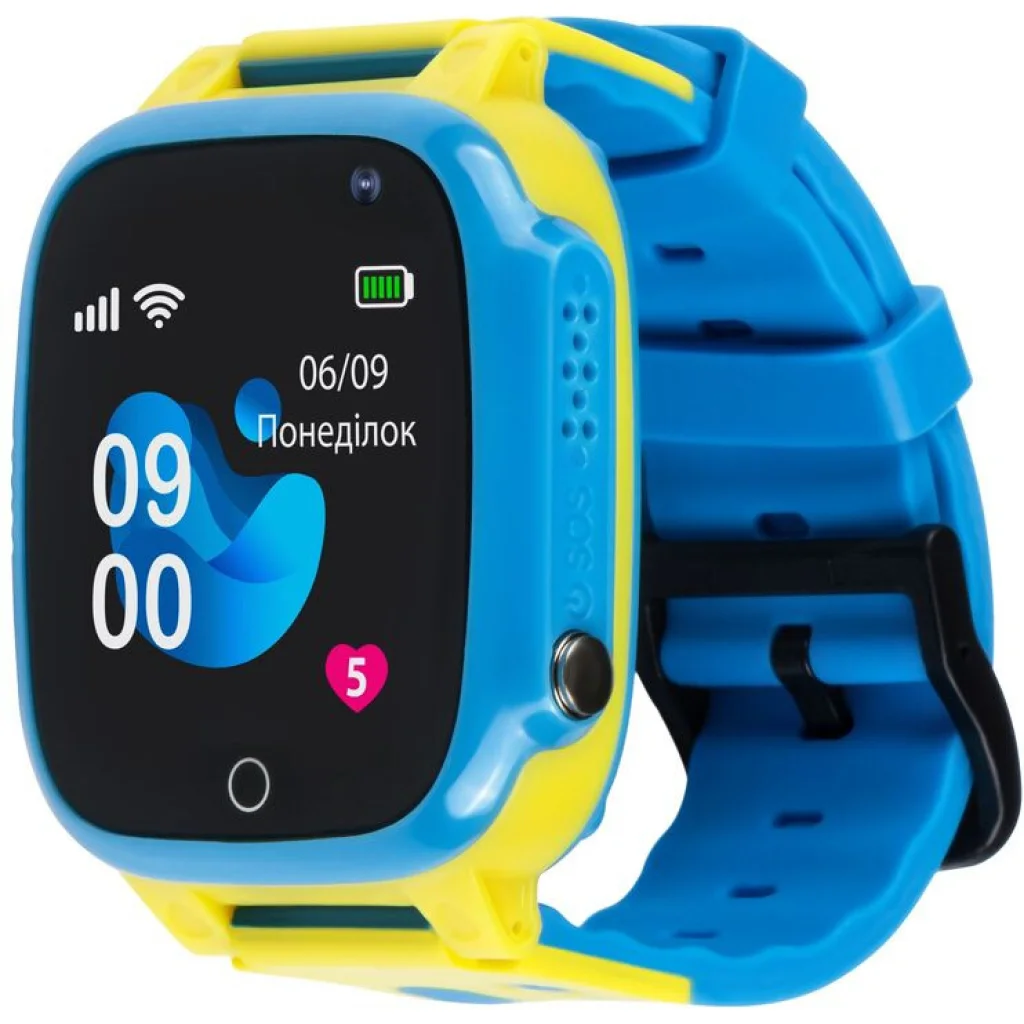 Дитячий смарт-годинник з GPS трекером AmiGo GO008 Glory GPS WIFI Blue-Yellow UA