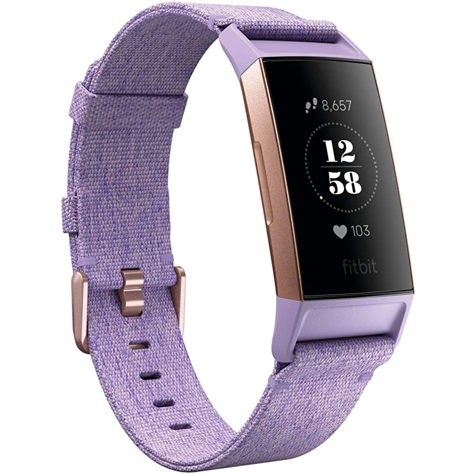 Фітнес-браслет Fitbit Charge 3 Special Edition Lavender Woven/Rose Gold