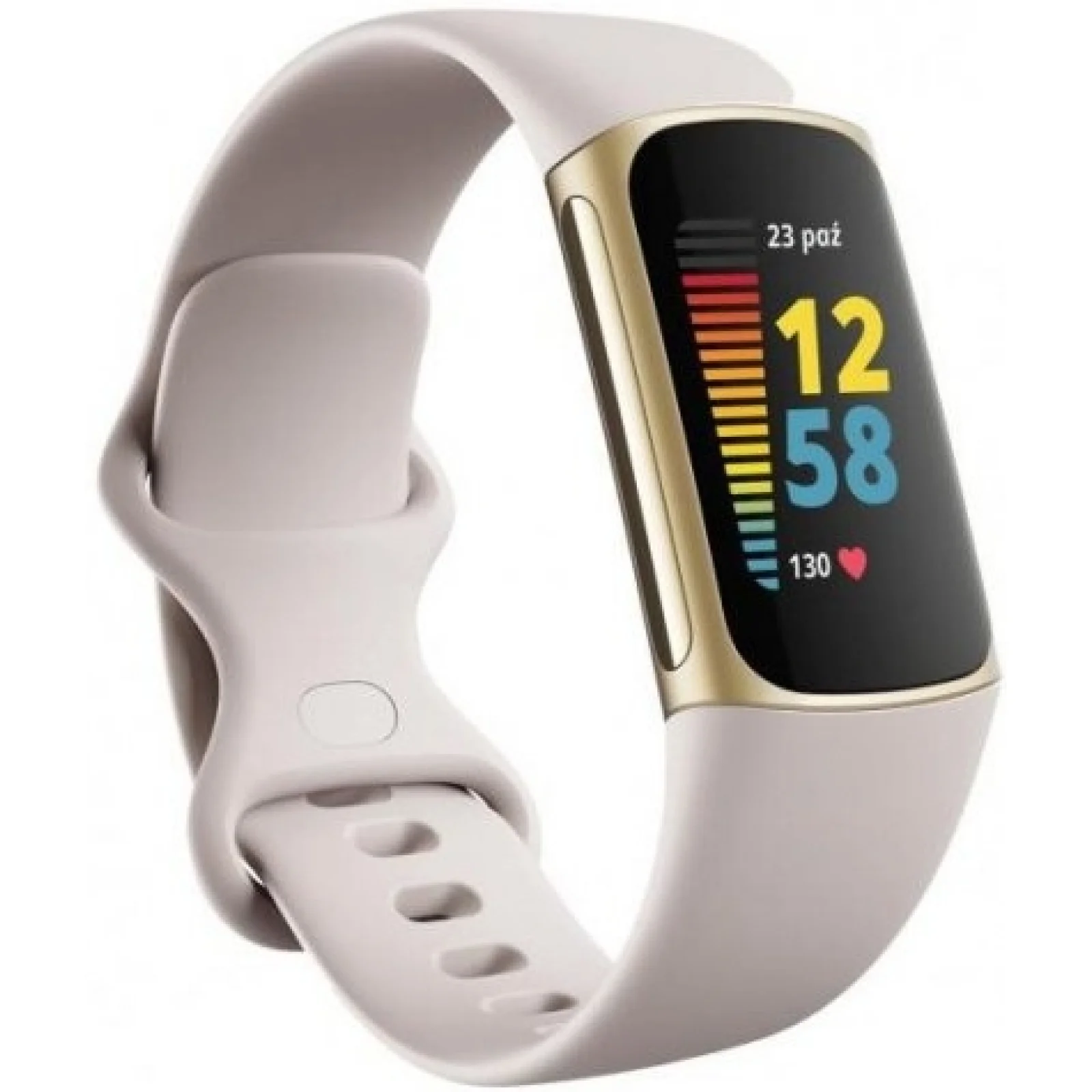 Фітнес-браслет Fitbit Charge 5 Soft Gold Stainless Steel Lunar White Band (FB421GLWT)