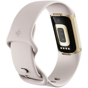 Фітнес-браслет Fitbit Charge 5 Soft Gold Stainless Steel Lunar White Band (FB421GLWT)