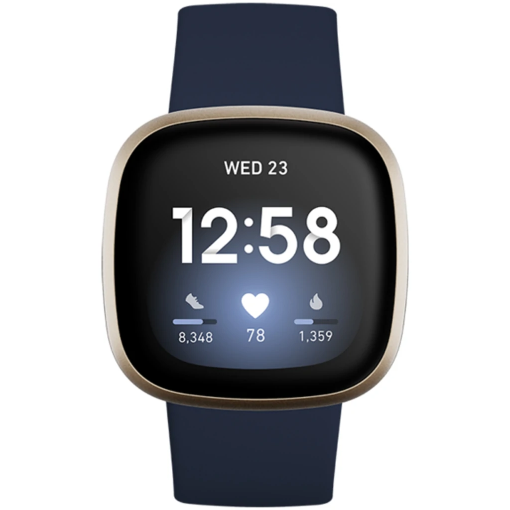 Смарт-часы Fitbit Versa 3 Midnight/Soft Gold Aluminum (FB511GLNV)